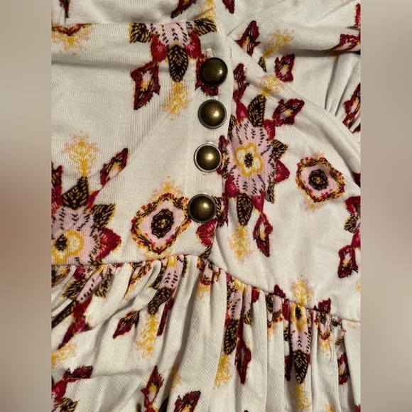 Free People white v-neck boho dress, size small - Picture 5 of 8